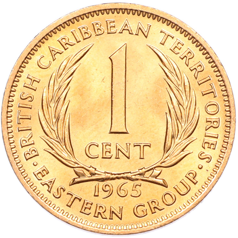 1 цент 1965 года Британские Восточные Карибы — Фото №1