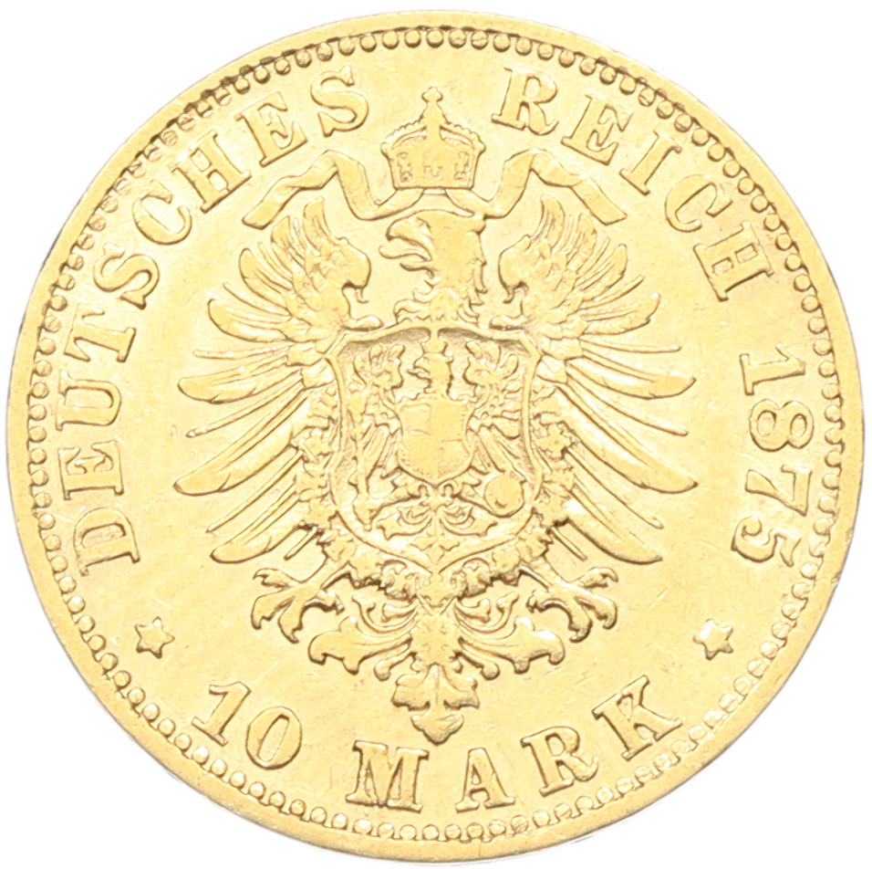 10 марок 1875 года Германия (Бавария) — Фото №2
