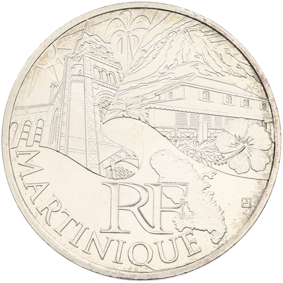 10 евро 2011 года Франция «Регионы Франции — Мартиника» — Фото №1