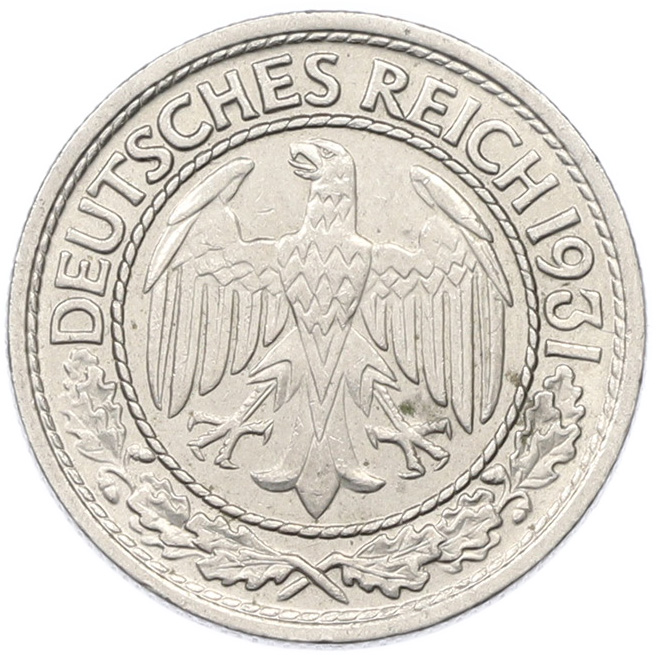 50 рейхспфеннигов 1931 года A Германия — Фото №1