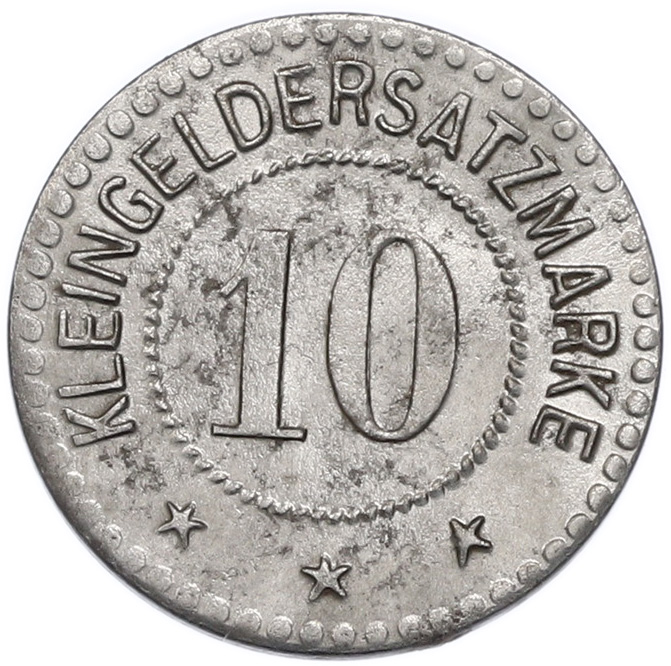 10 пфеннигов 1917 года Германия — город Ризенбург (Нотгельд) — Фото №2