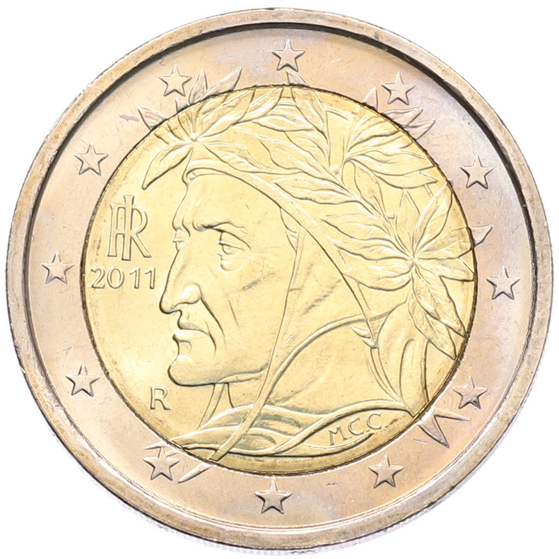 2 евро 2011 года Италия — Фото №1