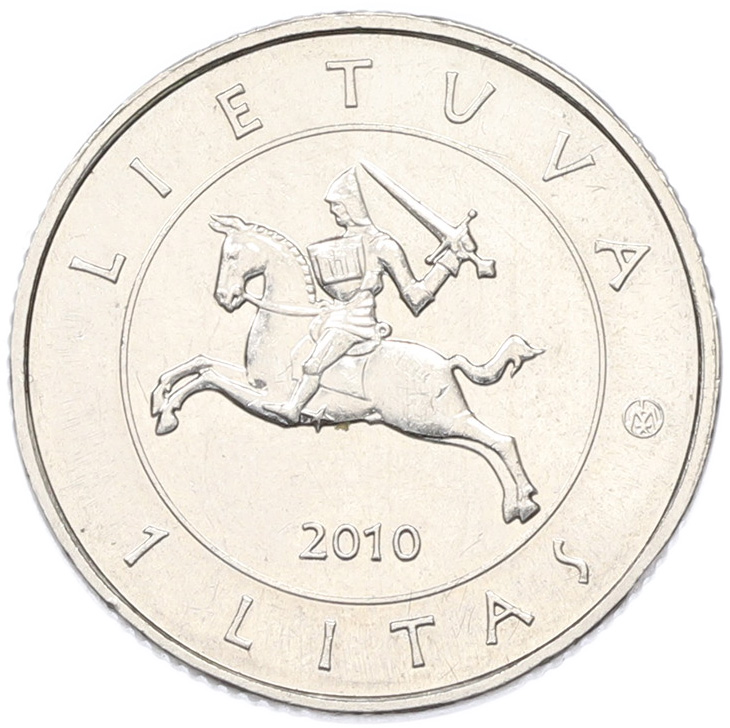 1 лит 2010 года Литва «600 лет Грюнвальдской битве» — Фото №2