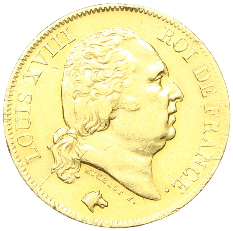 40 франков 1818 года W Франция — Фото №2