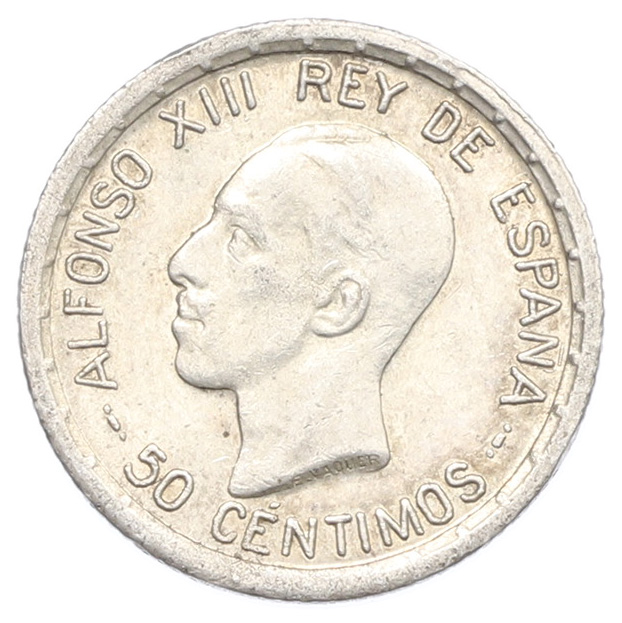 50 сентимо 1926 года Испания — Фото №1