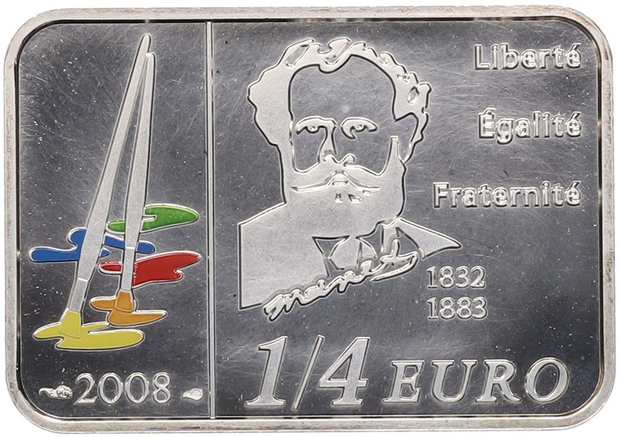 1/4 евро 2008 года Франция «Художники — Эдуард Мане» — Фото №1