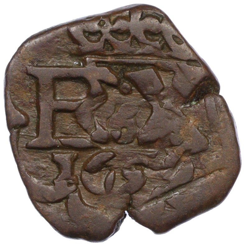 8 мараведи 1651-1652 года Испания (Надчекан на 4 мараведи) — Фото №2