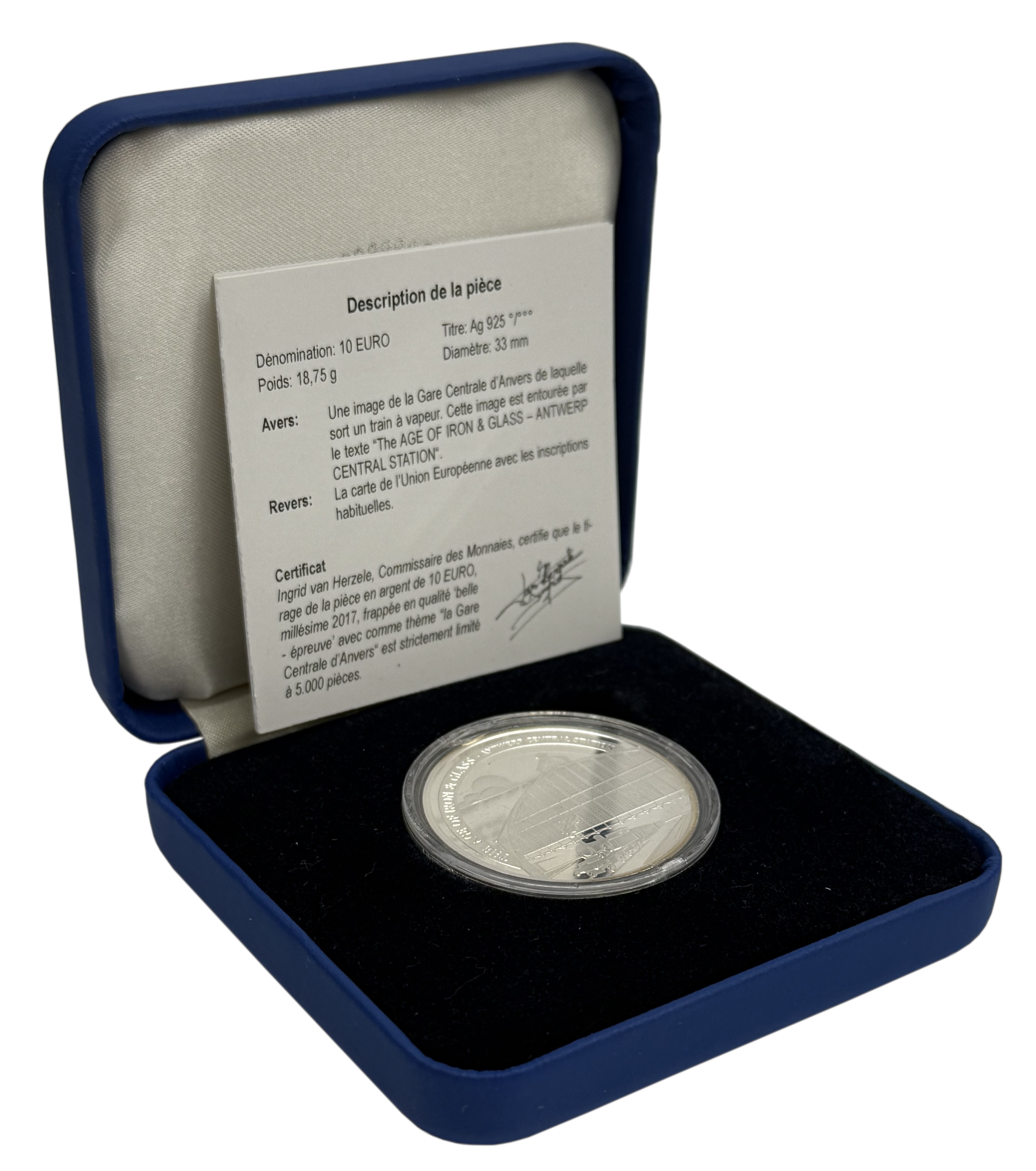 10 евро 2017 года Бельгия «Центральный вокзал Антверпена» — Фото №3