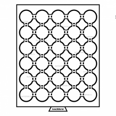 Кассета на 30 ячеек для хранения и презентации монет в капсулах диаметром до 33 мм, MB, LEUCHTTURM, 331986 — Фото №1
