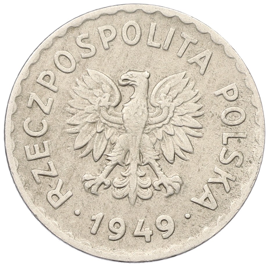 1 злотый 1949 года Польша — Фото №2