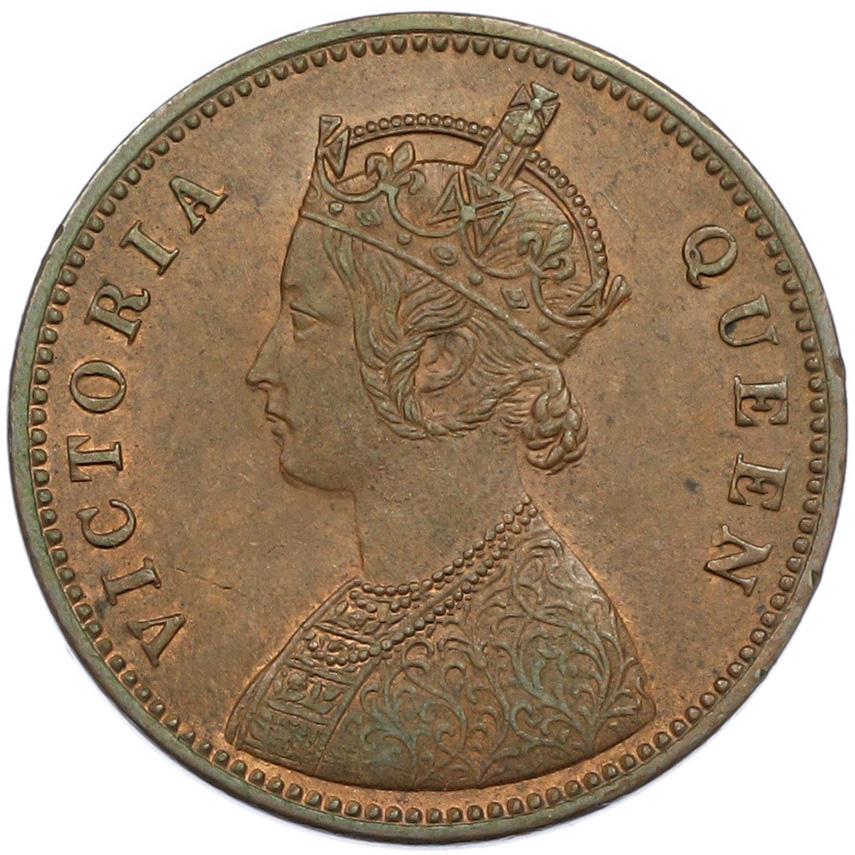 1/4 анны 1862 года Британская Индия — Фото №2