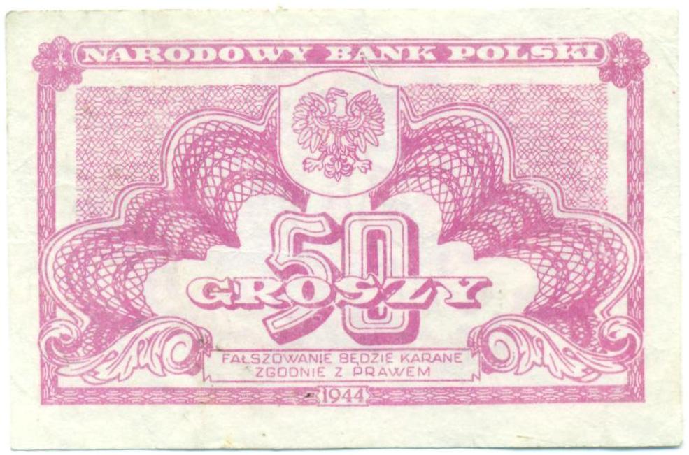 50 грошей 1944 года Польша — Фото №1