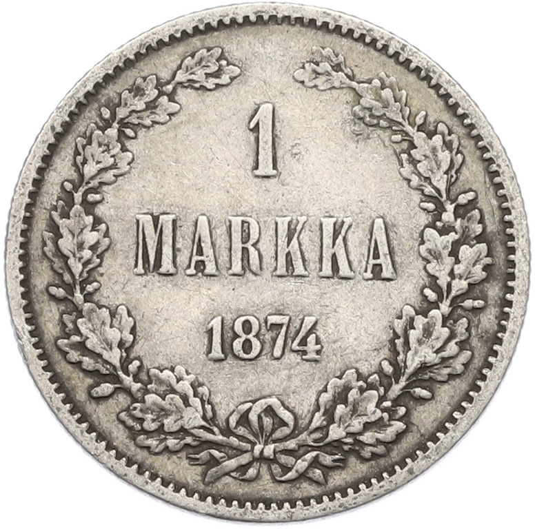 1 марка 1874 года Русская Финляндия — Фото №1