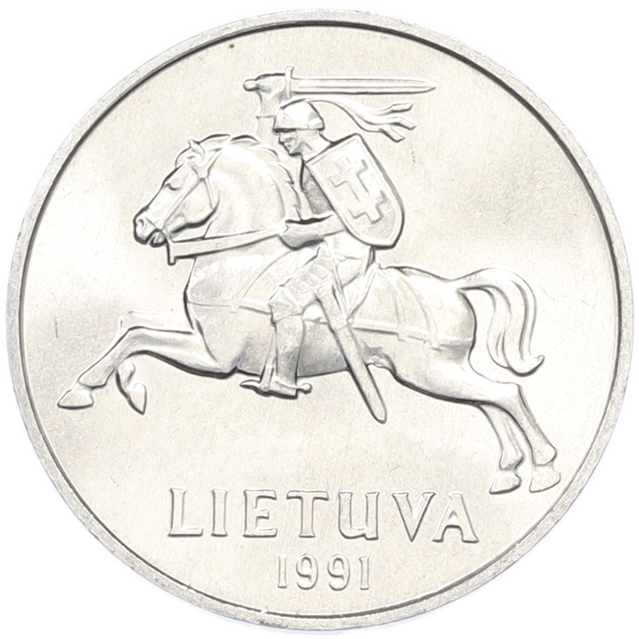 2 цента 1991 года Литва — Фото №1