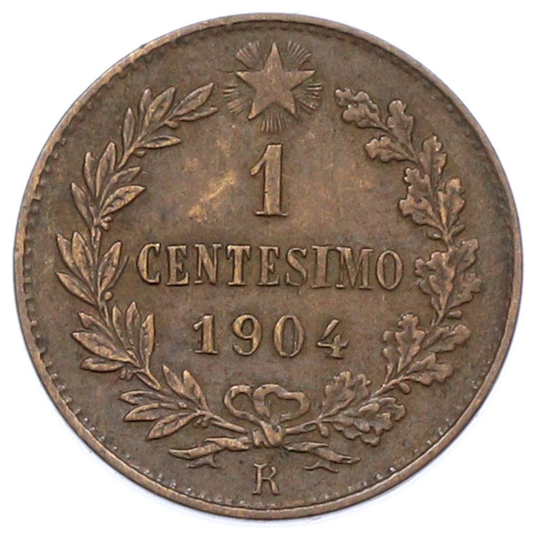 1 чентезимо 1904 года Италия — Фото №1