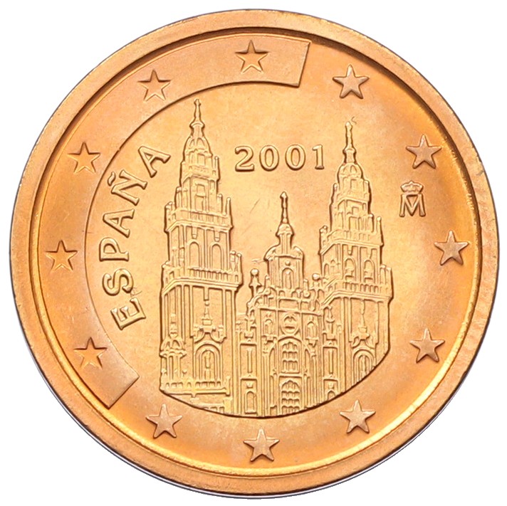 2 евроцента 2001 года Испания — Фото №1