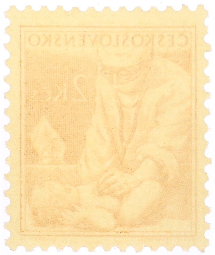 Почтовая марка 2 кроны 1954 года Чехословакия — Фото №2