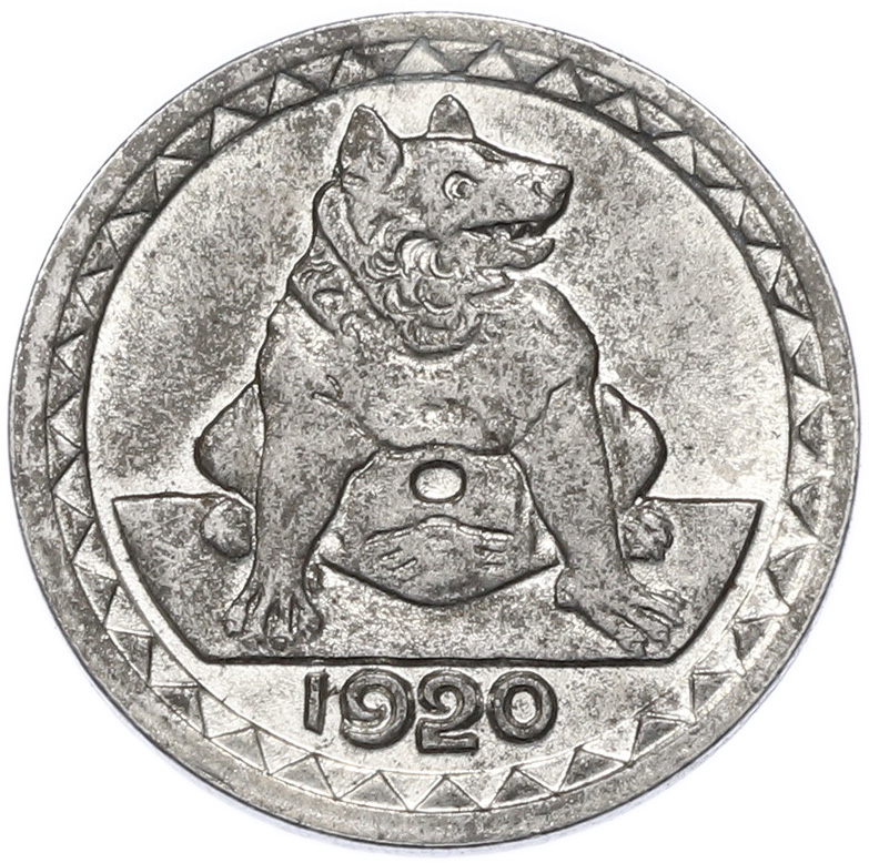 25 пфеннигов 1920 года Германия — город Аахен (Нотгельд) — Фото №1