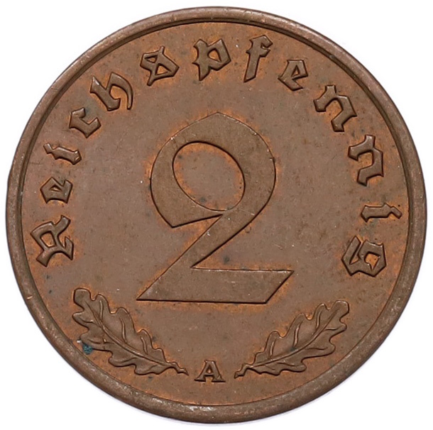 2 рейхспфеннига 1940 года A Германия — Фото №2