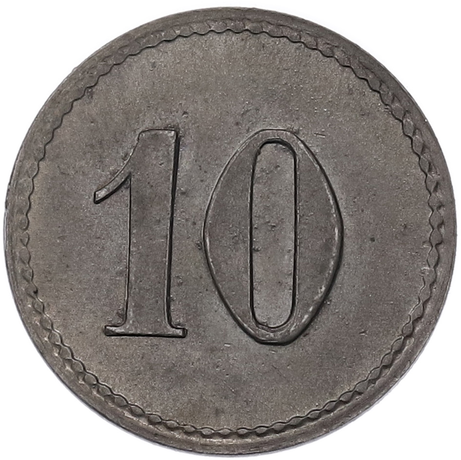 10 пфеннигов 1918 года Германия — город Мосбах (Нотгельд) — Фото №2