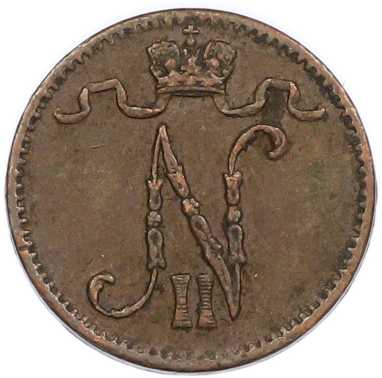 1 пенни 1907 года Русская Финляндия — Фото №2