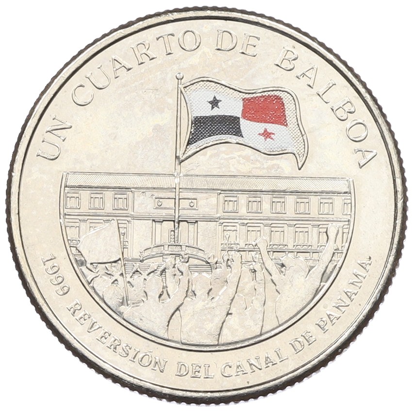 1/4 бальбоа 2016 года Панама «100 лет строительству Панамского канала — Возвращение под контроль Панамы 1999» — Фото №1