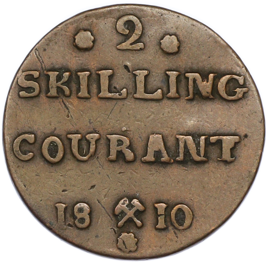2 скиллинга 1810 года Норвегия — Фото №1