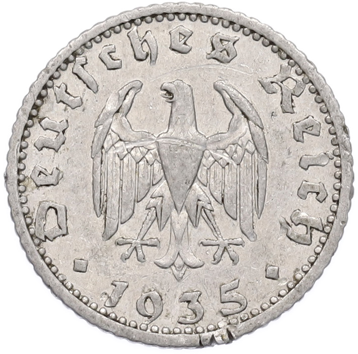 50 рейхспфеннигов 1935 года E Германия — Фото №1