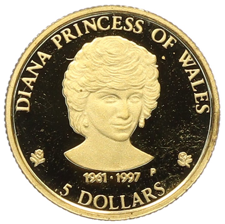5 долларов 1997 года Острова Кука «Диана Принцесса Уэльская» — Фото №1
