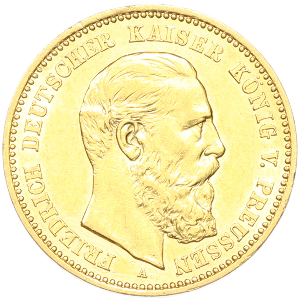 10 марок 1888 года A Германия (Пруссия — Фридрих III) — Фото №1