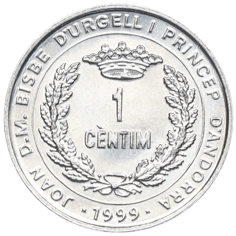 1 сентим 1999 года Андорра «ФАО» — Фото №2