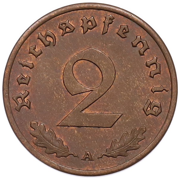 2 рейхспфеннига 1940 года A Германия — Фото №2