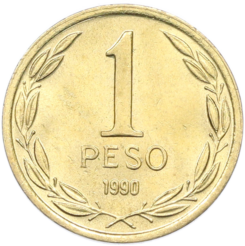 1 песо 1990 года Чили — Фото №1