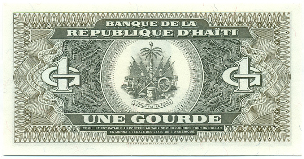 1 гурд 1989 года Гаити — Фото №2