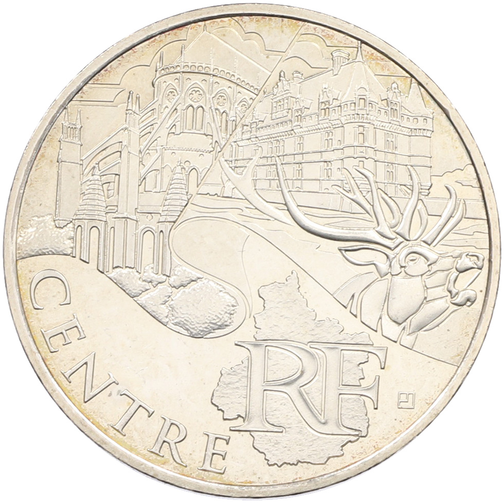 10 евро 2011 года Франция «Регионы Франции — Центр» — Фото №1
