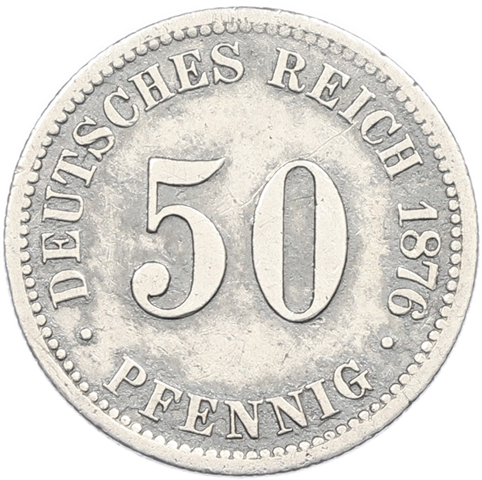 50 пфеннигов 1876 года B Германия — Фото №1