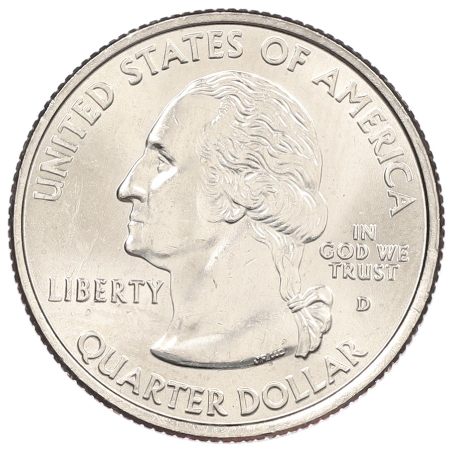 1/4 доллара (25 центов) 2000 года D США «Штаты и территории — Нью-Гэмпшир» — Фото №2