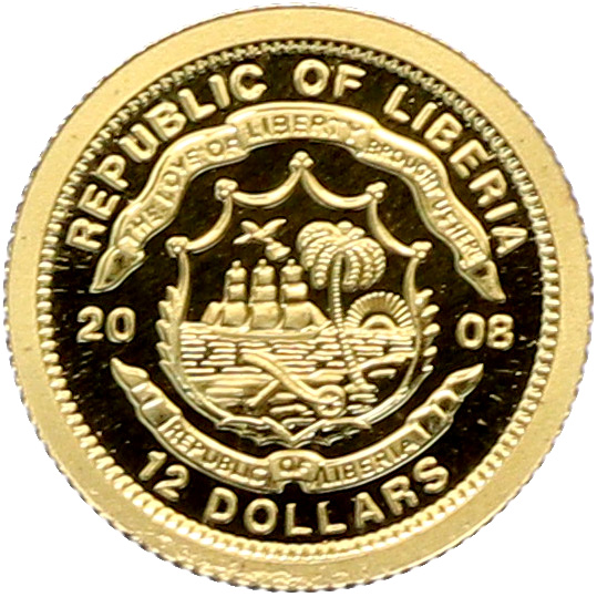 12 долларов 2008 года Либерия «Страны Европы — Словения» — Фото №2
