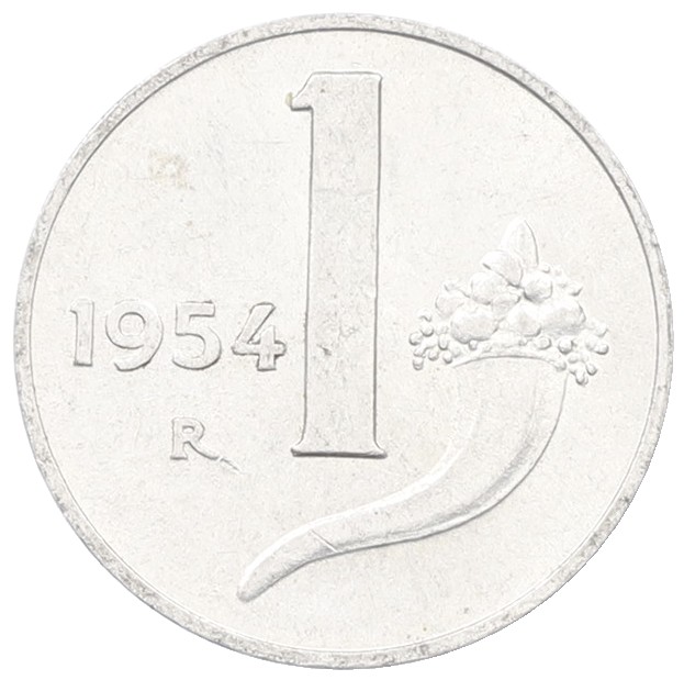 1 лира 1954 года Италия — Фото №1