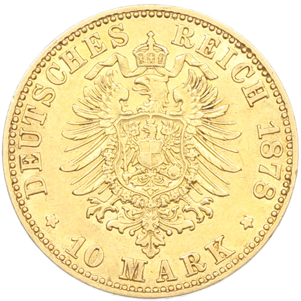 10 марок 1878 года Германия (Пруссия) — Фото №2