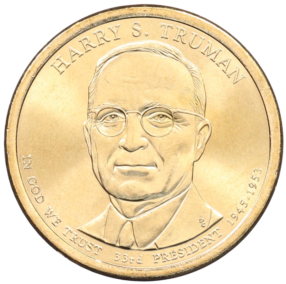 1 доллар 2015 года (P) США «33-й президент США Гарри Трумен» — Фото №1