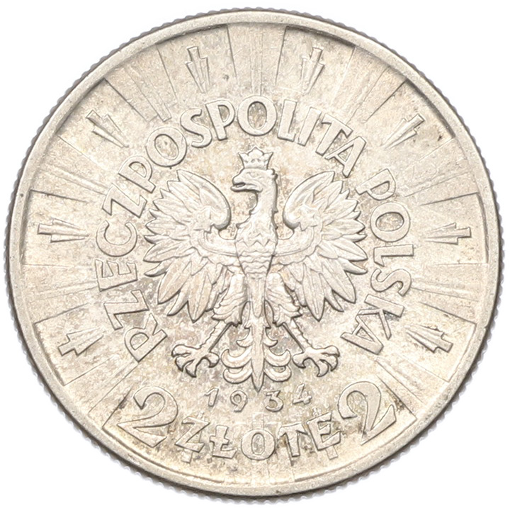 2 злотых 1934 года Польша — Фото №2