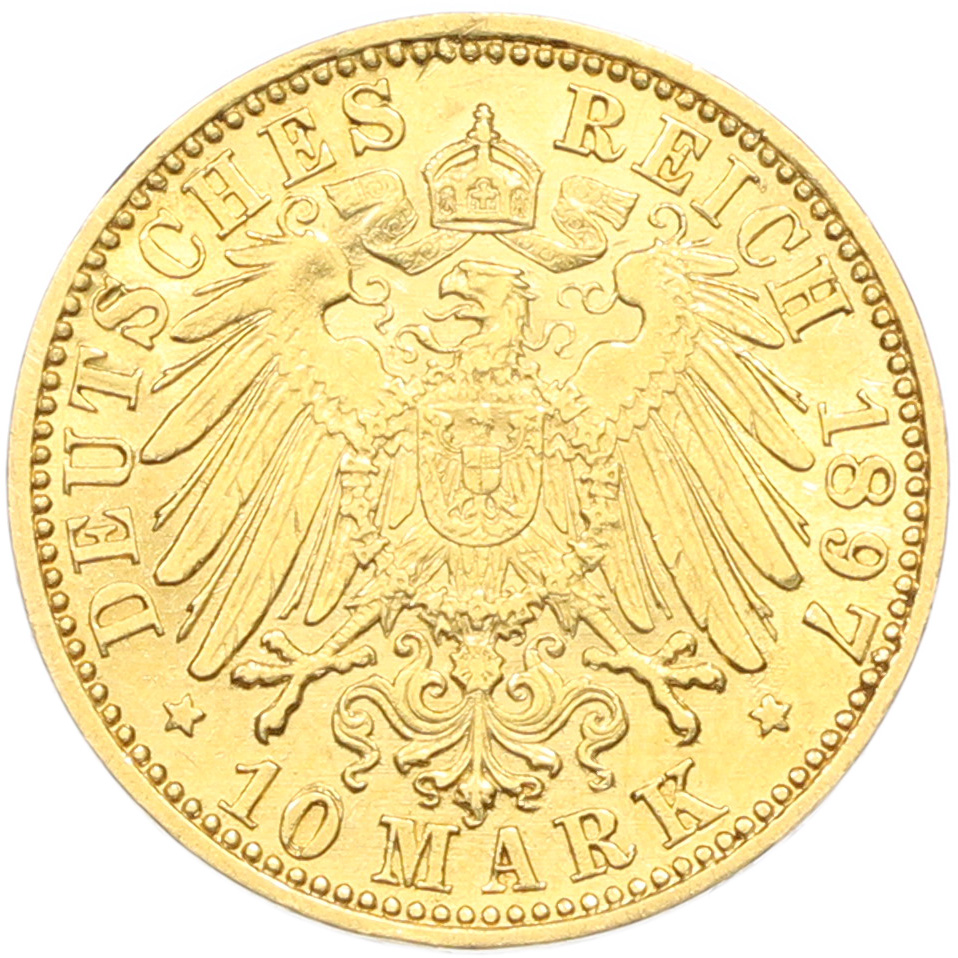 10 марок 1897 года (Германия (Баден) — Фото №2