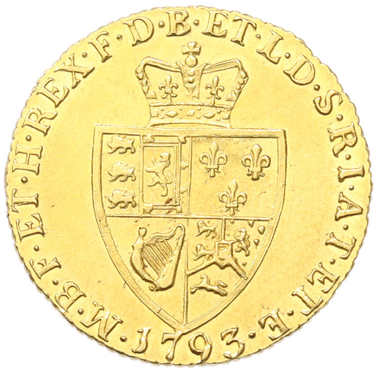 1 гинея 1793 года Великобритания (Георг III) — Фото №2