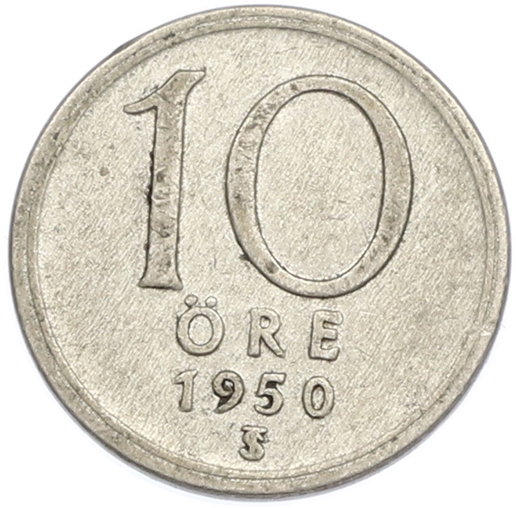 10 эре 1950 года Швеция — Фото №1