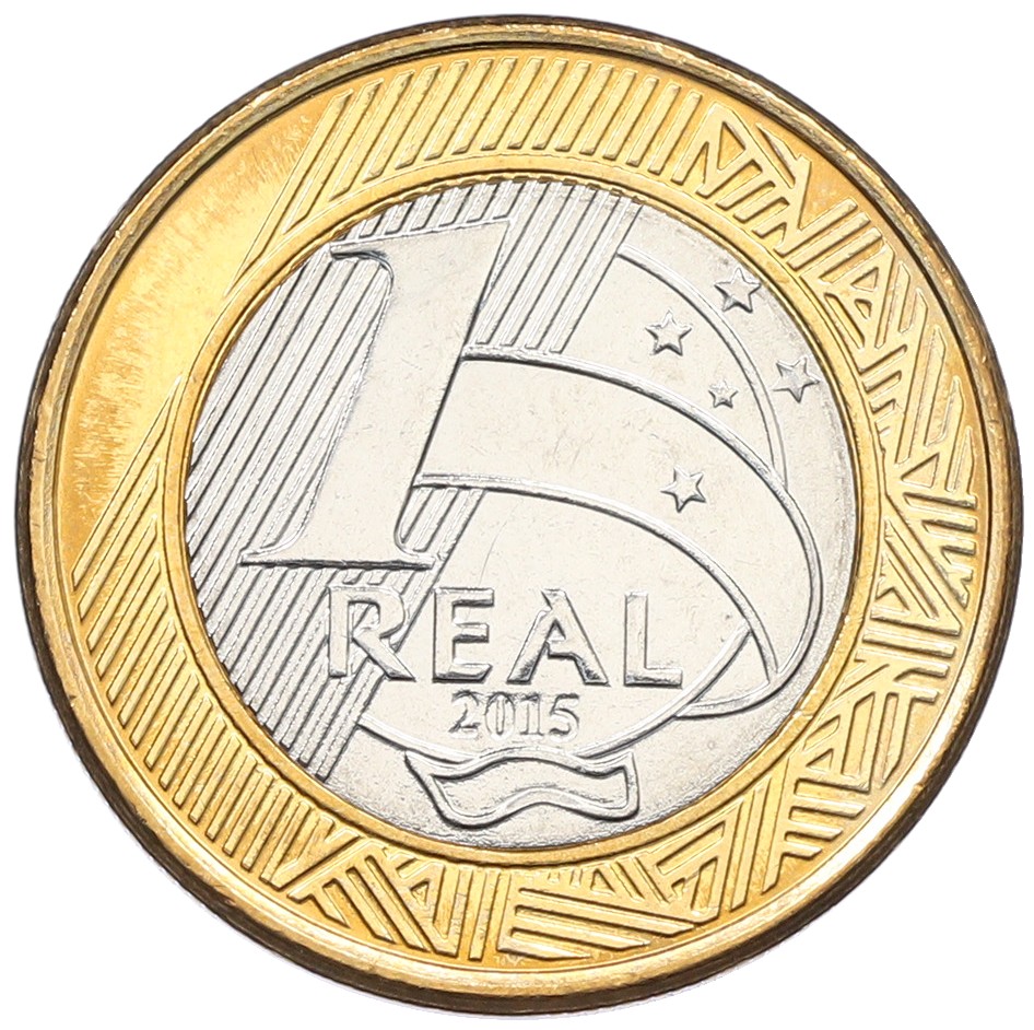 1 реал 2015 года Бразилия «XXXI летние Олимпийские Игры в Рио-де-Жанейро 2016 — Дзюдо» — Фото №2