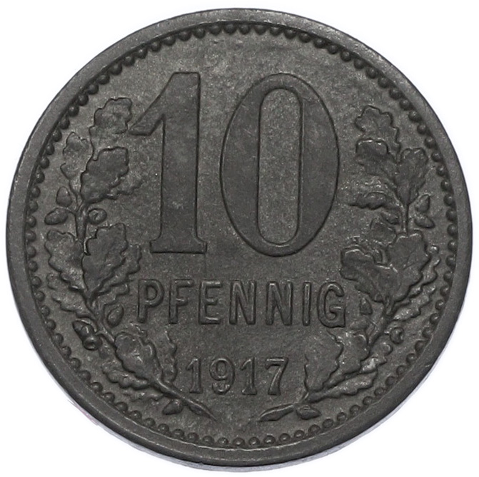 10 пфеннигов 1917 года Германия — регион Бонн и Зигкрейс (Нотгельд) — Фото №2