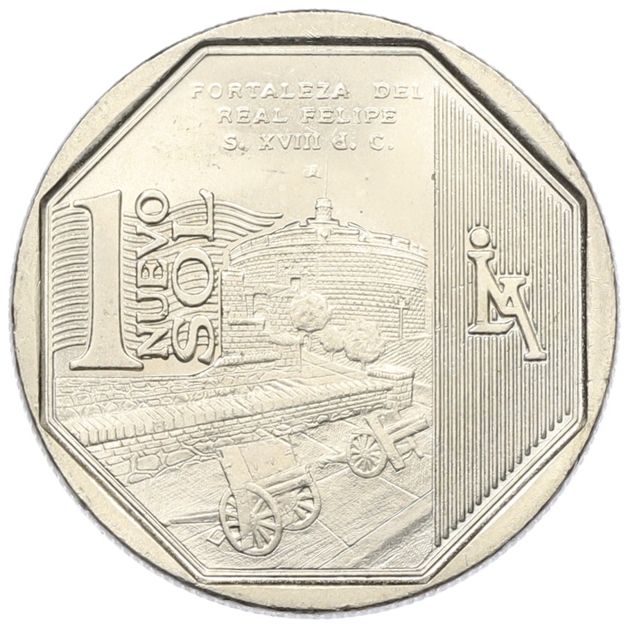 1 новый соль 2012 года Перу «Богатство и гордость Перу — Крепость короля Филиппа» — Фото №1