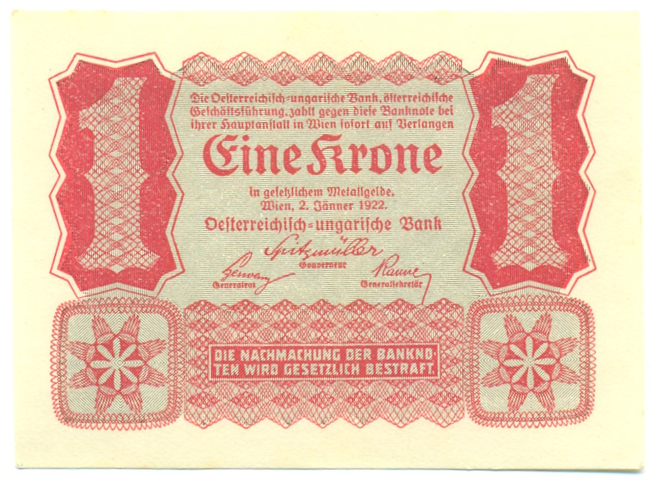 1 крона 1922 года Австрия — Фото №1