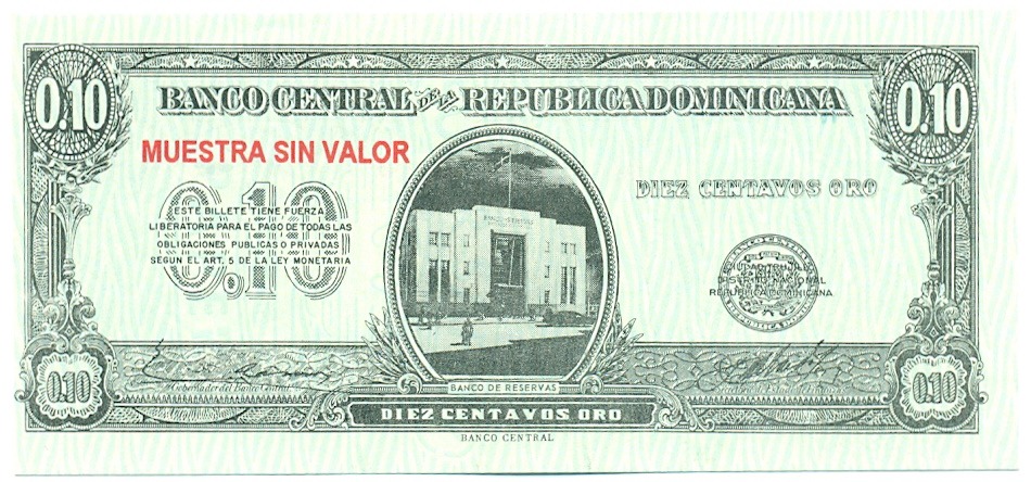 10 сентаво 1961 года Доминиканская республика (Образец) — Фото №1